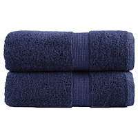 vidaXL Premium gästhanddukar SOLUND 2 st marinblå 30x30cm 600gsm