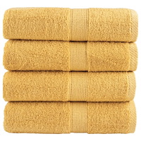 vidaXL Premium gästhanddukar SOLUND 4 st guld 30x50cm 600gsm