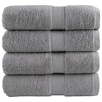 vidaXL Premium gästhanddukar SOLUND 4 st grå 30x30cm 600gsm