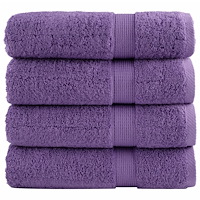 vidaXL Premium handdukar SOLUND 4 st lila 50x100 cm 600 gsm