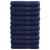 vidaXL Premium bastuhanddukar SOLUND 10 st marinblå 80x200cm 600gsm