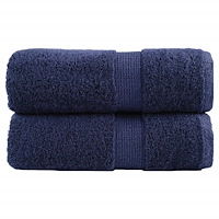 vidaXL Premium gästhanddukar SOLUND 2 st marinblå 30x50cm 600gsm
