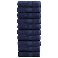 vidaXL Premium gästhanddukar SOLUND 10 st marinblå 30x50cm 600gsm