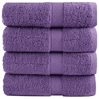 vidaXL Premium gästhanddukar SOLUND 4 st lila 30x50 cm 600 gsm
