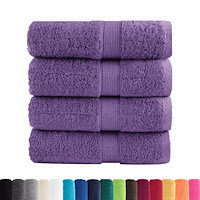 vidaXL Premium gästhanddukar SOLUND 4 st lila 30x50 cm 600 gsm