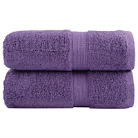 vidaXL Premium gästhanddukar SOLUND 2 st lila 30x30 cm 600 gsm