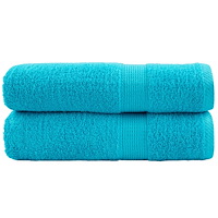 vidaXL Premium badhanddukar SOLUND 2 st grön 100x150 cm 600 gsm