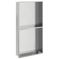 vidaXL Duschnisch borstad silver 32x62x9 cm rostfritt stål
