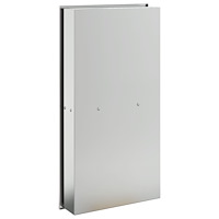 vidaXL Duschnisch borstad silver 32x62x9 cm rostfritt stål