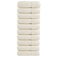 vidaXL Premium gästhanddukar SOLUND 10 st gräddvit 30x30 cm 600 gsm
