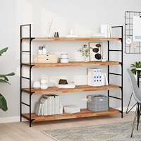 vidaXL Svävande hylla 120x40x4 cm behandlat massivt akaciaträ