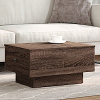 vidaXL Soffbord brun ek 60x45x31 cm konstruerat trä