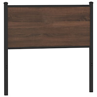 vidaXL Sänggavel brun ek 90 cm konstruerat trä och stål