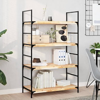 vidaXL Svävande hyllor 2 st 100x40x4 cm obehandlat massivt akaciaträ