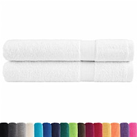 vidaXL Premium handdukar SOLUND 2 st vit 100x200cm 600gsm