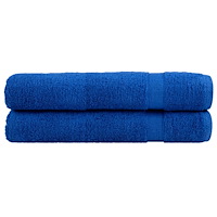 vidaXL Premium bastuhanddukar SOLUND 2st blå 80x200cm 600gsm