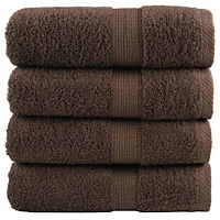 vidaXL Premium gästhanddukar SOLUND 4 st brun 30x50cm 600gsm