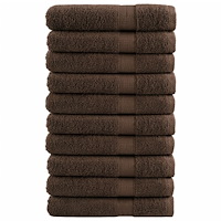 vidaXL Premium bastuhanddukar SOLUND 10 st brun 80x200cm 600gsm