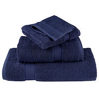 vidaXL Premium bastuhanddukar SOLUND 4 st marinblå 80x200cm 600gsm