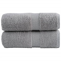 vidaXL Premium gästhanddukar SOLUND 2 st grå 30x30cm 600gsm