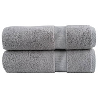 vidaXL Premium badhanddukar SOLUND 2st grå 70x140cm 600gsm