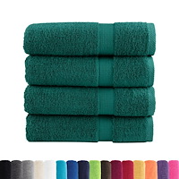 vidaXL Premium badhanddukar SOLUND 4 st grön 100x150 cm 600 gsm