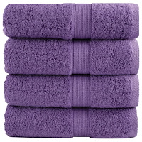 vidaXL Premium gästhanddukar SOLUND 4 st lila 30x30 cm 600 gsm