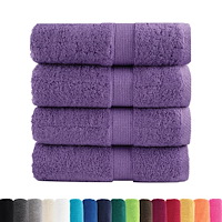 vidaXL Premium gästhanddukar SOLUND 4 st lila 30x30 cm 600 gsm