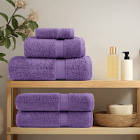 vidaXL Premium gästhanddukar SOLUND 4 st lila 30x30 cm 600 gsm