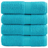 vidaXL Premium gästhanddukar SOLUND 4 st turkos 30x50 cm 600 gsm