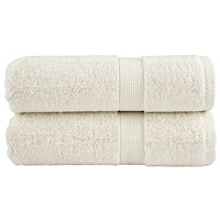 vidaXL Premium gästhanddukar SOLUND 2 st gräddvit 30x50 cm 600 gsm