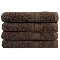 vidaXL Premium bastuhanddukar SOLUND 4 st brun 80x200cm 600gsm