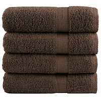 vidaXL Premium handdukar SOLUND 4st brun 50x100cm 600gsm
