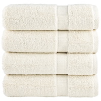 vidaXL Premium badhanddukar SOLUND 4 st gräddvit 70x140 cm 600 gsm