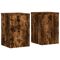 vidaXL Växtställ 2 st rökfärgad ek 20x20x30 cm konstruerat trä