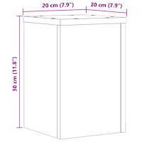 vidaXL Växtställ 2 st rökfärgad ek 20x20x30 cm konstruerat trä