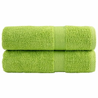 vidaXL Premium badhanddukar SOLUND 2 st äppelgrön 70x140 cm 600 gsm