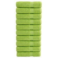 vidaXL Premium badhanddukar SOLUND 10 st äppelgrön 70x140 cm 600 gsm
