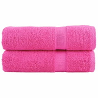 vidaXL Premium handdukar SOLUND 2 st rosa 50x100 cm 600 gsm