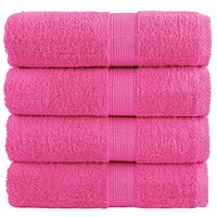 vidaXL Premium gästhanddukar SOLUND 4 st rosa 30x30 cm 600 gsm