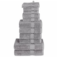 vidaXL Premium handdukar 12 st SOLUND grå 600 gsm