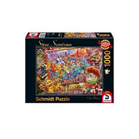 Asmodee Cat Mania by Steve Sundram - 1000 Piece Schmidt Puzzle (häftad, eng)