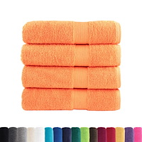 vidaXL Premium badhanddukar SOLUND 4 st grön 100x150 cm 600 gsm