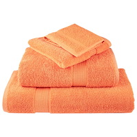 vidaXL Premium handdukar SOLUND 4 st orange 100x200 cm 600 gsm