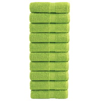 vidaXL Premium gästhanddukar SOLUND 10 st äppelgrön 30x50 cm 600 gsm