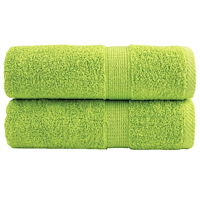 vidaXL Premium gästhanddukar SOLUND 2 st äppelgrön 30x50 cm 600 gsm