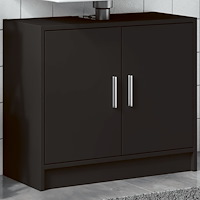 vidaXL Tvättställsskåp svart 63x29x55 cm konstruerat trä