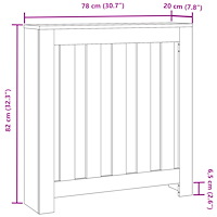 vidaXL Elementskydd åldrat trä 78x20x82 cm konstruerat trä