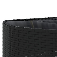 vidaXL Loungegrupp 10 delar med svarta dynor konstrotting