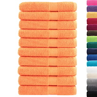 vidaXL Premium handdukar SOLUND 10 st orange 100x200 cm 600 gsm